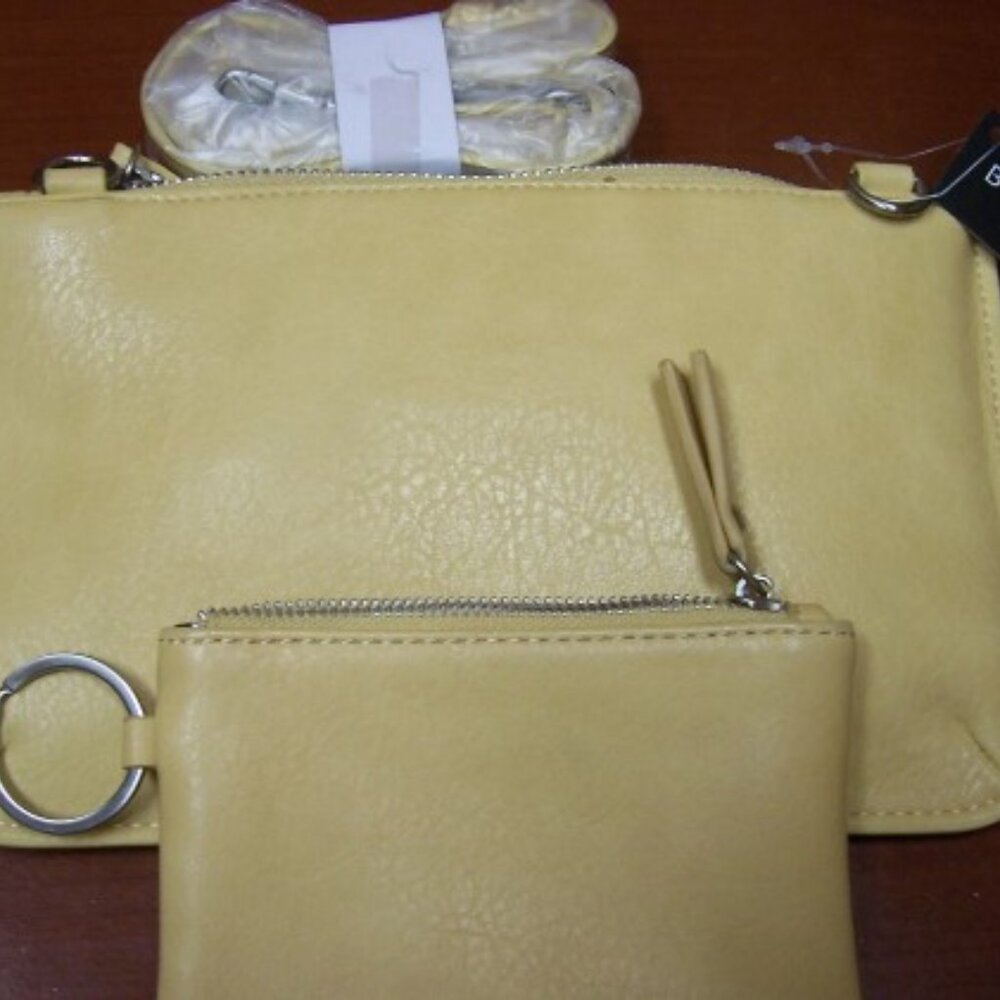 Burano Mustard Cross Body & Coun Purse